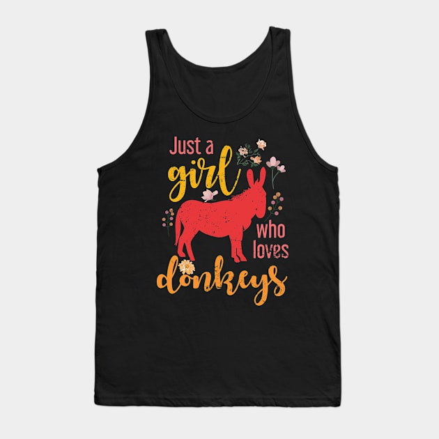 Girl Donkey Lover Gift Donkey Tank Top by shirtsyoulike